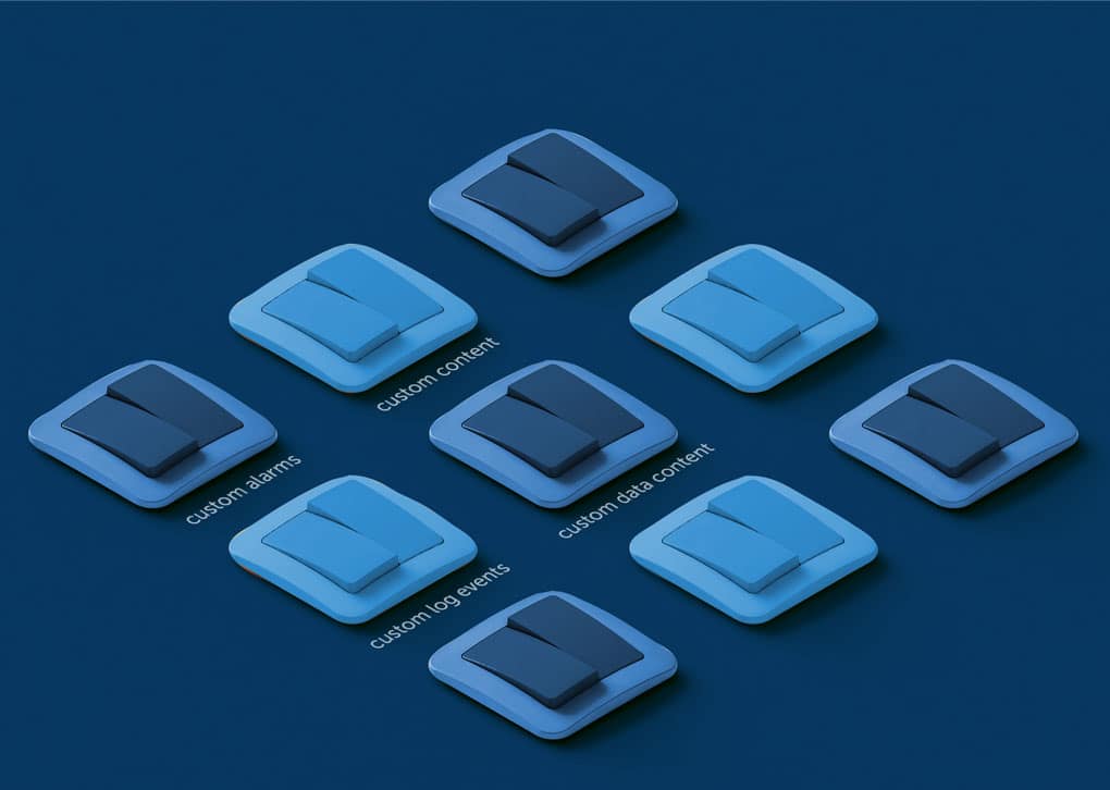Customizable array of toggle buttons